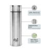 CELLO H2O Stainless Steel Water Bottle, 1 Ltr, Silver