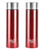 Steel Red 2 L Bottle- Set of 2
