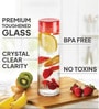 CELLO Red H2O 920ml Toughened Glass Water Bottle