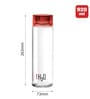 CELLO Red H2O 920ml Toughened Glass Water Bottle