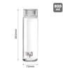 CELLO Transparent H2O 920ml Toughened Glass Water Bottle