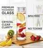 CELLO Transparent H2O 920ml Toughened Glass Water Bottle