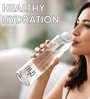 CELLO Transparent H2O 920ml Toughened Glass Water Bottle