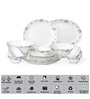 Imperial Dainty Blue Opalware Dinner Set- 21 Pieces