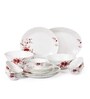 Cello Imperial Ocean Flower Opalware Dinner Set, 21 Pc
