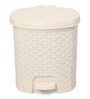 12 Ltr Pedal Plastic Dustbins In Beige