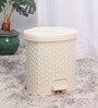 12 Ltr Pedal Plastic Dustbins In Beige