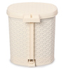 12 Ltr Pedal Plastic Dustbins In Beige