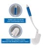 Cello Kleeno Blue & White Angular Toilet Brush with Storage