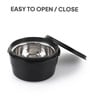 CELLO MF Alfa Stainless Steel Lunch Box Set with Bag, Black