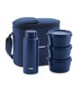 CELLO MF Alfa Stainless Steel Lunch Box Set with Bag, Blue