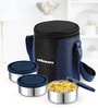 CELLO MF Meal Station 3 Stainless Steel Lunch Box with Jacket, Blue
