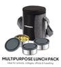 CELLO MF Meal Station 3 Stainless Steel Lunch Box with Jacket, Grey