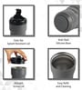 CELLO Nomad Insulated Flask Mug, 350ml, Silver