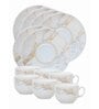 Cello Opalware Divine Coffee /Tea Cup Saucer Set (Set of 6pcs Cup & 6pcs Saucer)