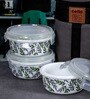 Cello Opalware Imperial Lunch Box with Jacket (Set of 3pcs Container with Lid & 1pc Jacket)
