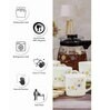 Cello Opalware Tea Set with Glass Pot(Carafe) (set of 6pcs Mugs & 1pc Tea Pot)