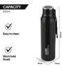 CELLO Puro Steel-X Benz 900 Insulated Water Bottle, 650ml, Black