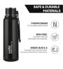 CELLO Puro Steel-X Benz 900 Insulated Water Bottle, 650ml, Black