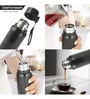 CELLO Puro Steel-X Benz 900 Insulated Water Bottle, 650ml, Black