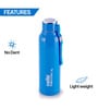 CELLO Puro Steel-X Benz 900 Insulated Water Bottle, 650ml, Blue