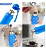 CELLO Puro Steel-X Benz 900 Insulated Water Bottle, 650ml, Blue