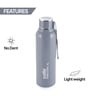CELLO Puro Steel-X Benz 900 Insulated Water Bottle, 650ml, Grey