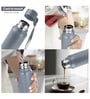 CELLO Puro Steel-X Benz 900 Insulated Water Bottle, 650ml, Grey