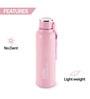 CELLO Puro Steel-X Benz 900 Insulated Water Bottle, 650ml, Pink