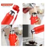 CELLO Puro Steel-X Benz 900 Insulated Water Bottle, 650ml, Red
