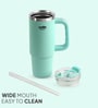 CELLO Quench 600 Insulated Sipper Tumbler with Straw, 550ml, Mint