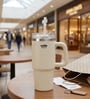 CELLO Quench 600 Insulated Sipper Tumbler with Straw, 550ml, White