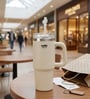CELLO Quench Pro Insulated Sipper Tumbler with Straw, 880ml, White