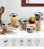 CELLO Stack Lock Airtight Storage Container Set of 6, Blue