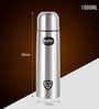 CELLO Stainless Steel Bottle & Flask Combo, 1 Ltr, Silver