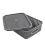 Plastic Fruit & Vegetable Basket In Grey Set of 3