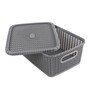 Plastic Fruit & Vegetable Basket In Grey Set of 3