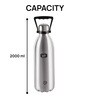 CELLO Swift Vacuum Insulated Stainless Steel Flask, 2000ml