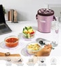 CELLO Trendy Purple Wine Round Glass Lunch Box Set with Jacket