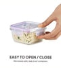 CELLO Trendy Purple Wine Square Glass Lunch Box Set with Jacket
