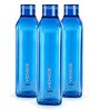 Cello Venice Plastic Water Bottle, 1 Litre, Set of 3, Blue