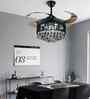 Celo Smart Fan Black Metal + Crystal , Google & Alexa Remote & App Control
