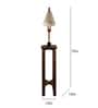 Centaur Wooden Shelf Floor Lamp with Jute Shade and Brown Base