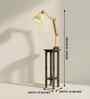 Centaur Wooden Shelf Floor Lamp with Jute Shade and Brown Base