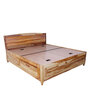 Centaurus Pro King Size Bed with Box Storage in Natural Finish