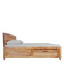 Centaurus Pro King Size Bed with Box Storage in Natural Finish
