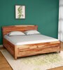 Centaurus Pro King Size Bed with Box Storage in Natural Finish