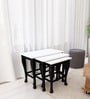 Regail Nest of Tables in White & Black Finish