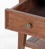 Jasmine Solid Wood Coffee Table With Storage Large In Teak Finish