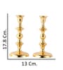 Centerpiece Set Of 2 Gold Aluminium Candle Holder